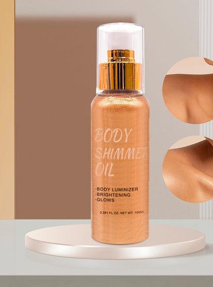 KissICON Brass Golden 💋 Cocoa Butter & Coconut Shimmer Oil -