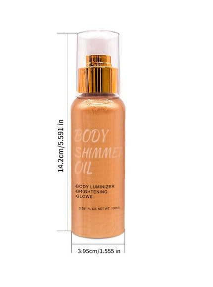 KissICON Brass Golden 💋 Cocoa Butter & Coconut Shimmer Oil -
