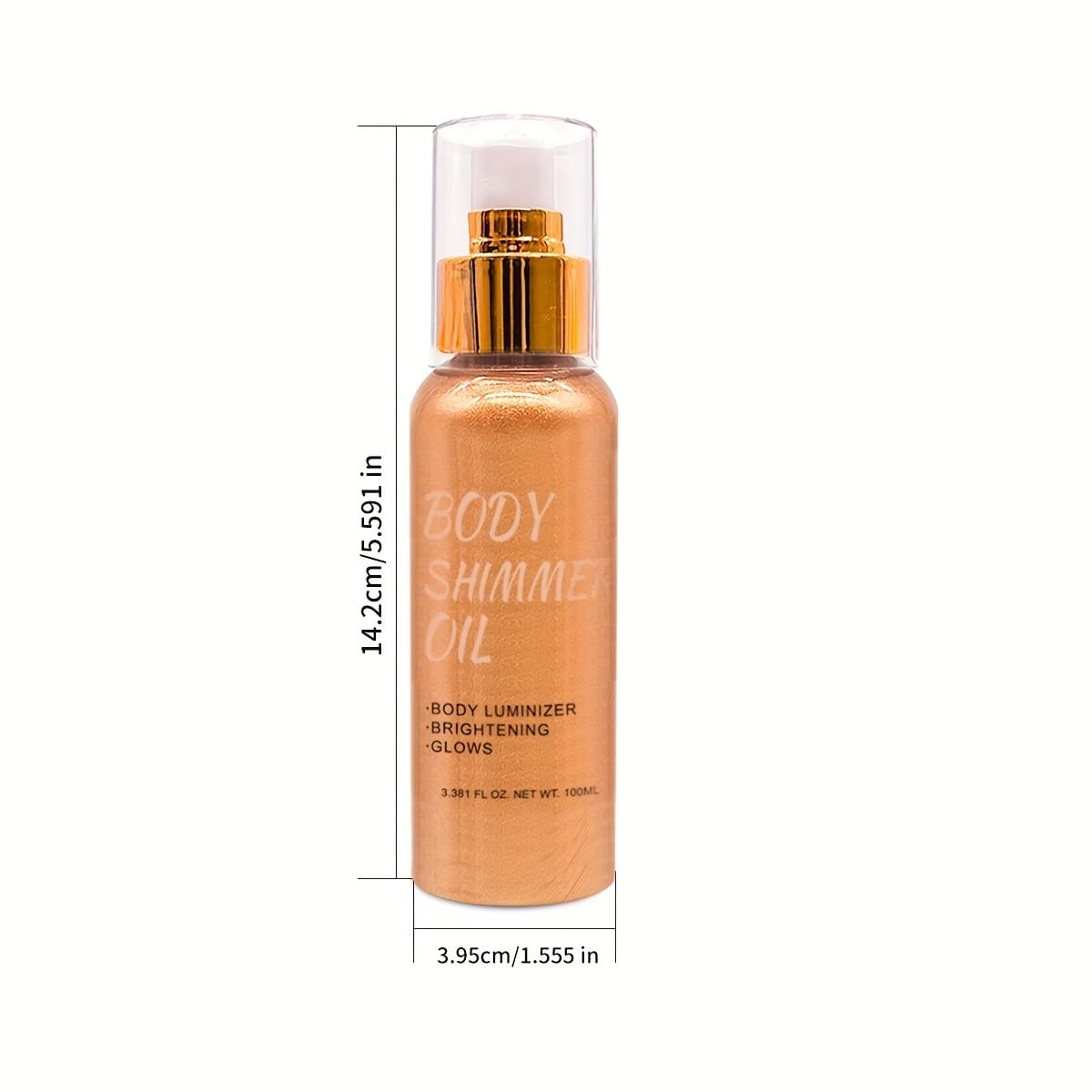 KissICON Brass Golden 💋 Cocoa Butter & Coconut Shimmer Oil -