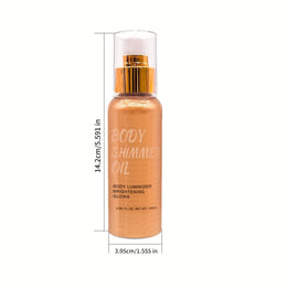 KissICON Brass Golden 💋 Cocoa Butter & Coconut Shimmer Oil -