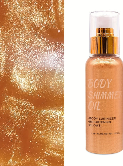 KissICON Brass Golden 💋 Cocoa Butter & Coconut Shimmer Oil -