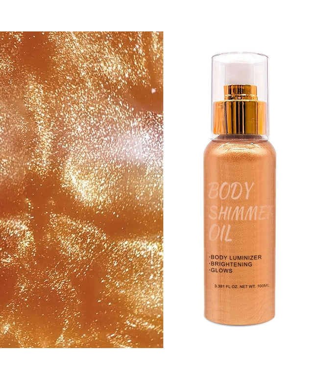 KissICON Brass Golden 💋 Cocoa Butter & Coconut Shimmer Oil -