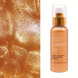 KissICON Brass Golden 💋 Cocoa Butter & Coconut Shimmer Oil -