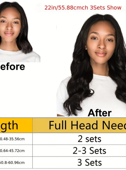 KissICON Brazilian Body Wave Clip In Remy Hair -