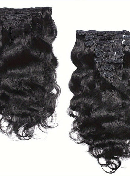 KissICON Brazilian Body Wave Clip In Remy Hair -