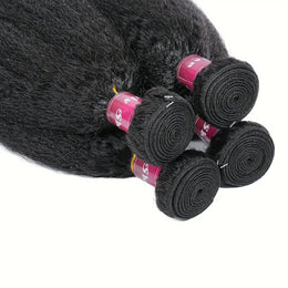 KissICON Brazilian Yaki Straight Extensions 3 Bundles Remy Black