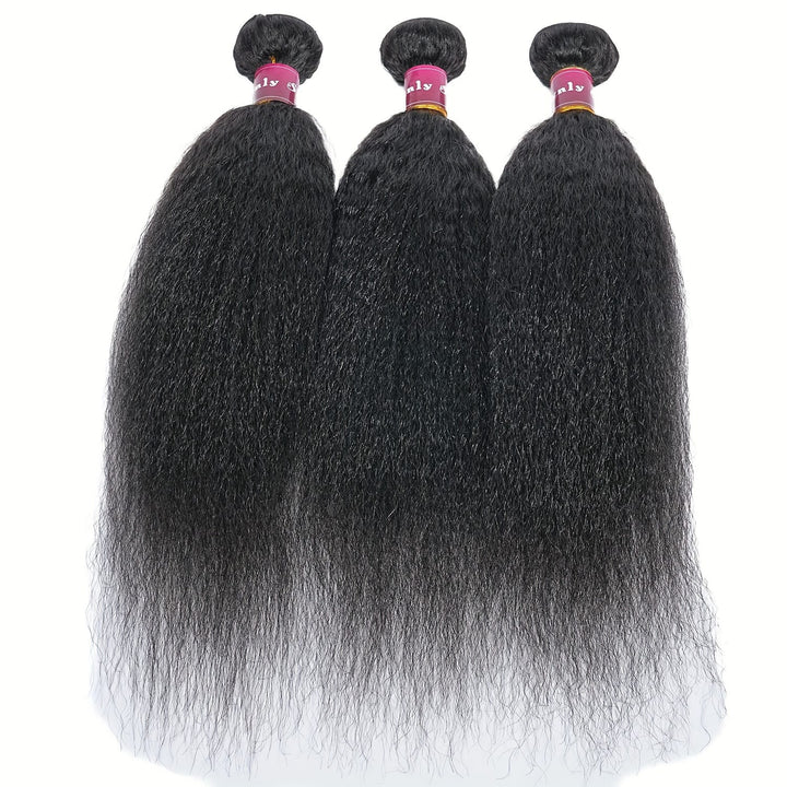 Brazilian Yaki Straight Extensions 3 Bundles Remy Black