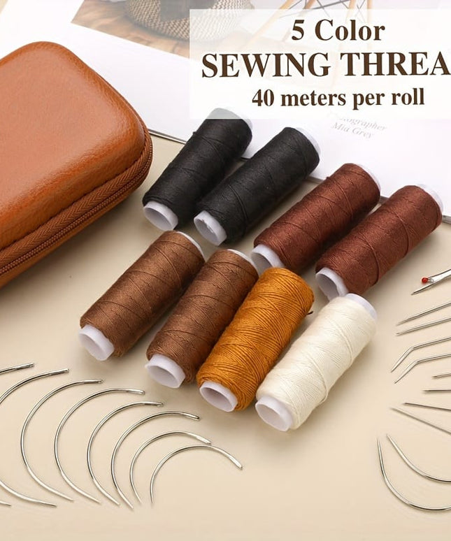 KissICON Brown-1 KissIcon Hair Extension Sewing Kit - Durable Threads