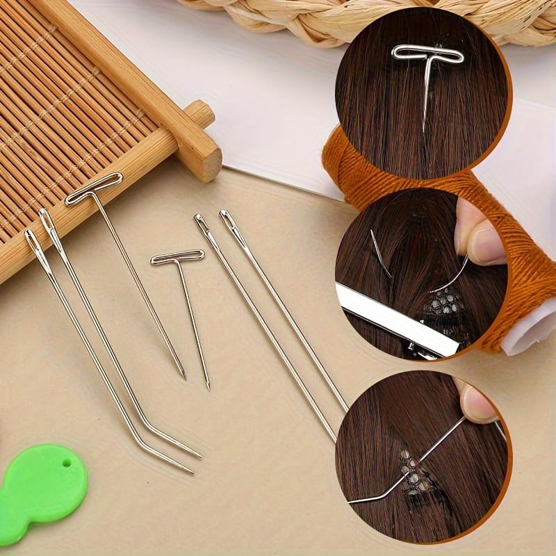 KissICON Brown-1 KissIcon Hair Extension Sewing Kit Needles And Thread