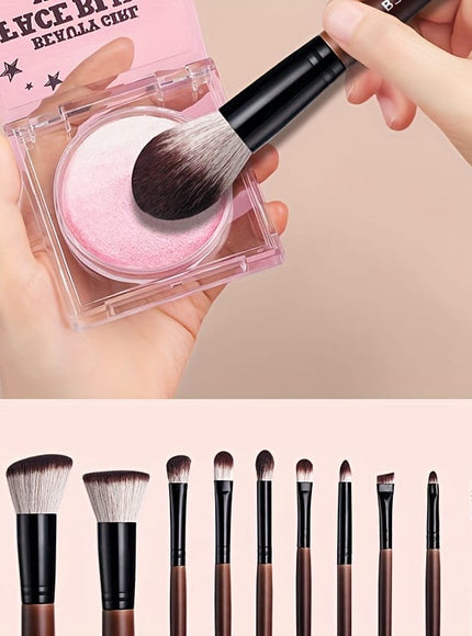 KissICON Brown / 12 Sticks Bsmall 12pc Makeup Brush Set – Golden Caps