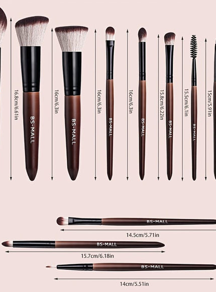 KissICON Brown / 12 Sticks Bsmall 12pc Makeup Brush Set – Golden Caps