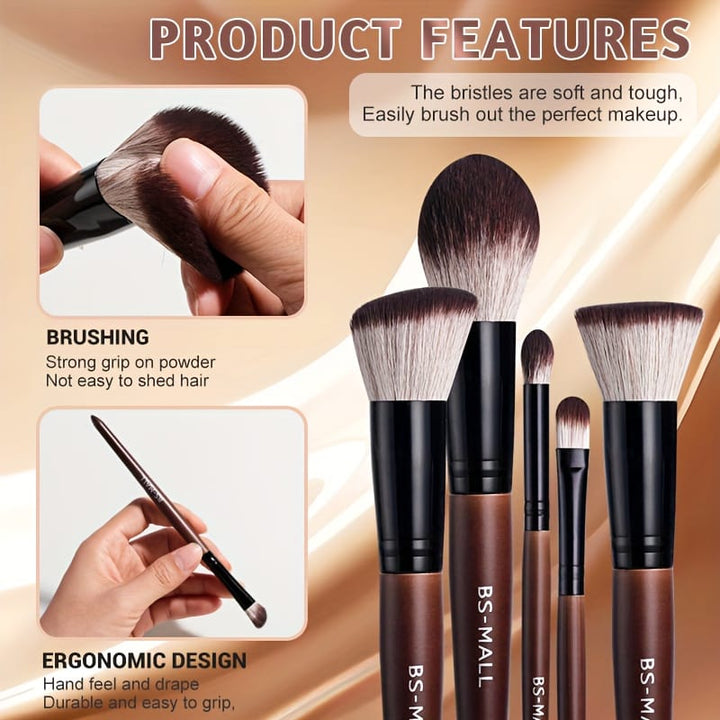 Bsmall 12pc Makeup Brush Set – Golden Caps
