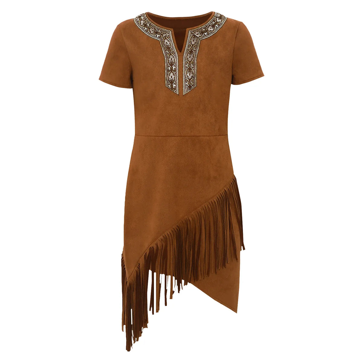 KissICON Brown / 16 Halloween Indian Princess Costumes Big Girls Pocahontas Huntress Costume Purim Party Mardi Gras Fancy Dress Up Savage Forest