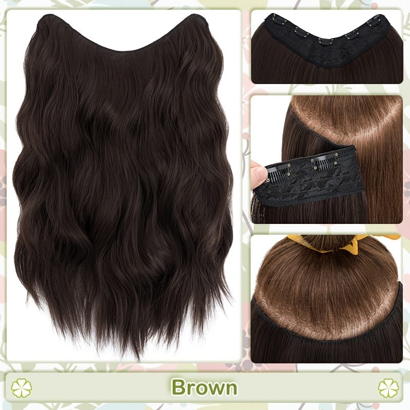 KissICON Brown / 18inch KissIcon 18 Inch Clip In Hair Extensions -