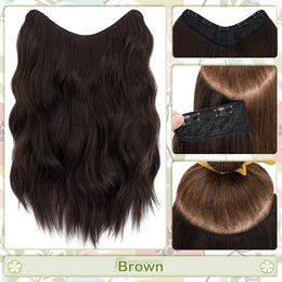 KissICON Brown / 18inch KissIcon 18 Inch Clip In Hair Extensions -