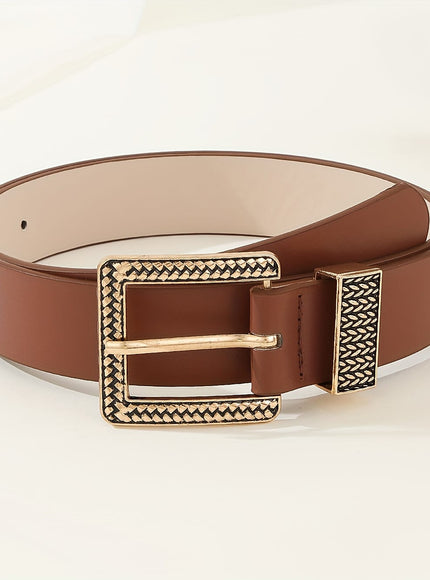 jkthpu-45 【Brown】 / 1XL Handmade Light Luxury Gold Buckle Womens Versatile Fashion Belt