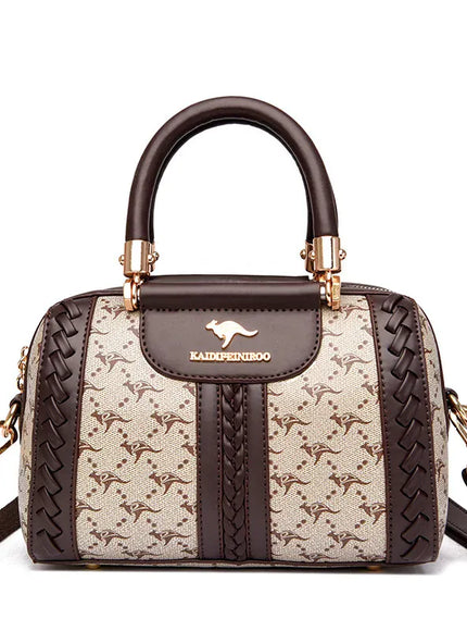 KissICON Brown-2 Handbags Bags Designer Shoudler Shoulder Messenger Semi