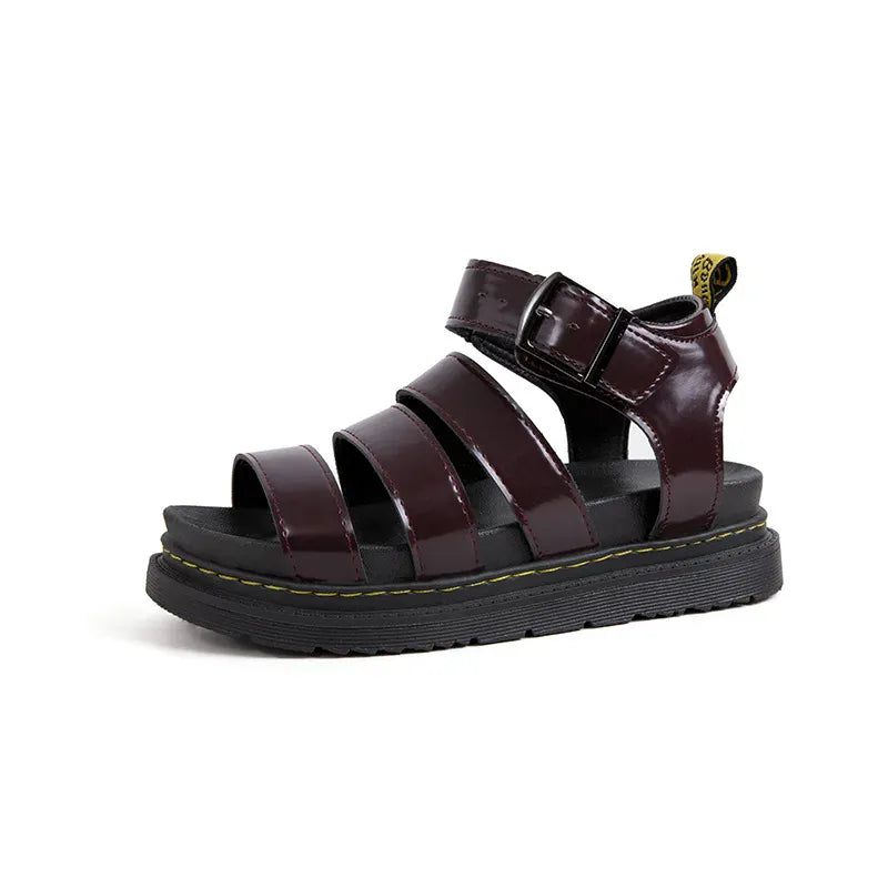 KissICON Brown / 37 Summer New Thick Sole Casual Sandals