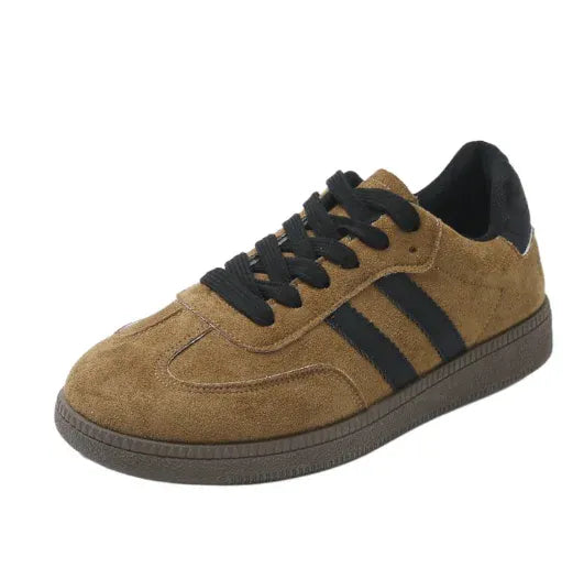 KissICON Footwear brown / 38 Fashion Lace-Up Vulcanized Flat Sneakers for Women