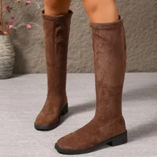 KissICON Brown / 40 Women's Fashion Boots Spring and Autumn New Style