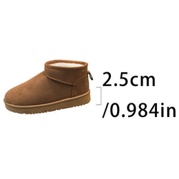KissICON brown / 41 Faux Suede Thick Sole Non Slip Snow Boots