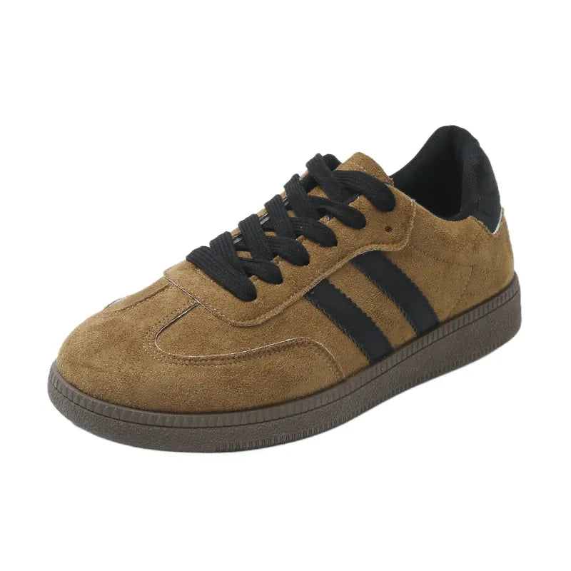 Dropshipman Brown / 42 Women Tennis Sneakers Flats Ladies Fashion Mixed Colors Lace-up Vulcanized Shoes Spring Autumn Woman Outdoor Trainers Footwear