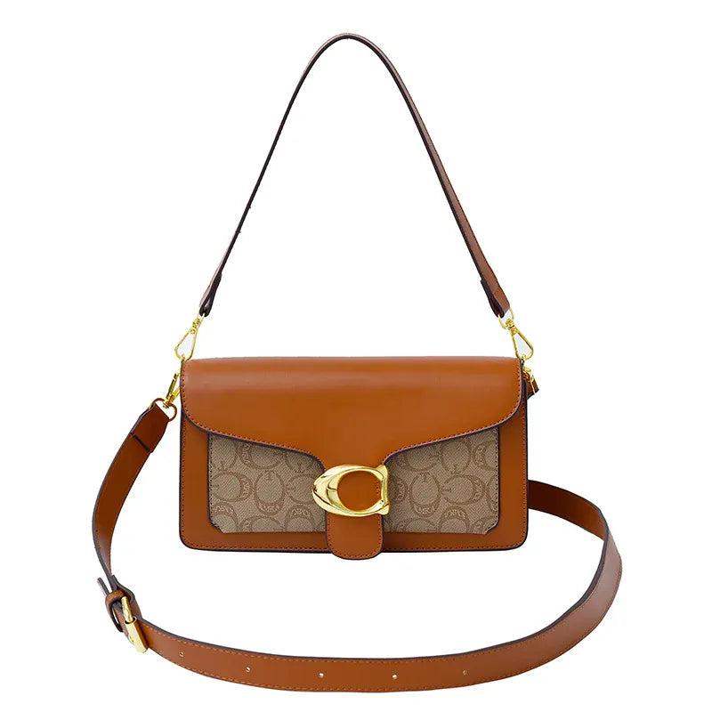 KissICON Brown Chic PU Grid Lock Crossbody – City Essential