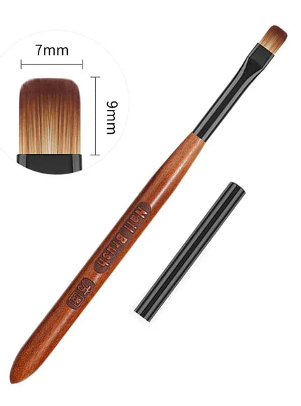 KissICON Brown-flat circular KissIcon Phototherapy Nail Pen UV Gel Brush Pro