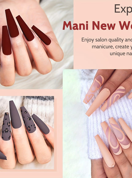 KissICON Brown Gel Nail Polish Kit Kiss Icon Lavender Violets 48Pcs Gel Nail Polish