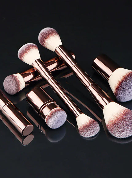 KissICON BROWN KissIcon All-In-One Makeup Brush Set - Precision Face