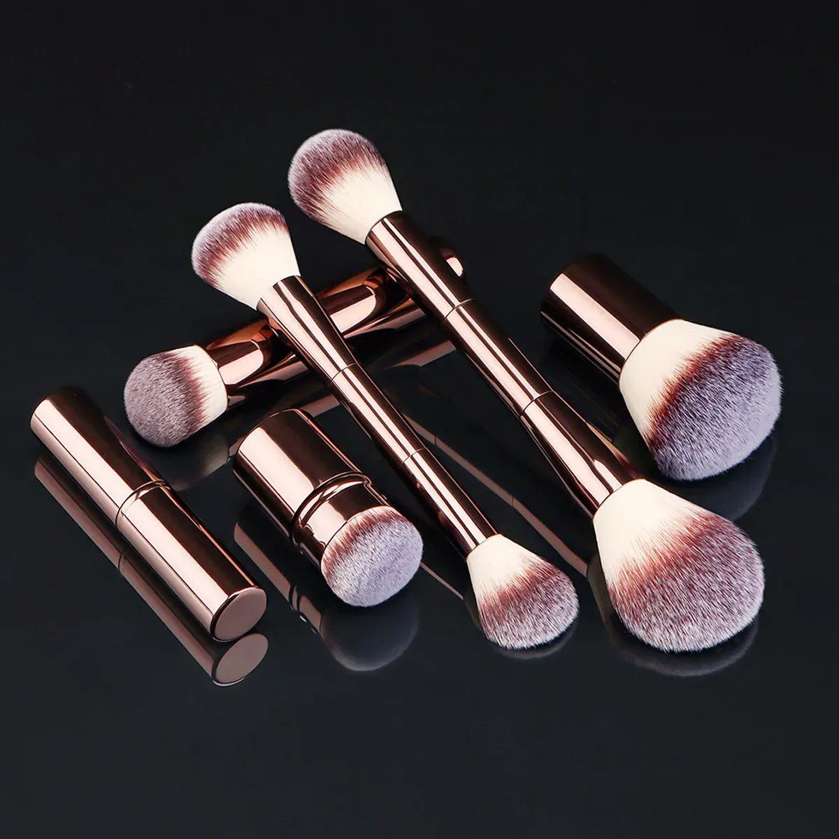 KissICON BROWN KissIcon All-In-One Makeup Brush Set - Precision Face