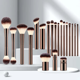 KissICON BROWN KissIcon All-In-One Makeup Brush Set - Precision Face