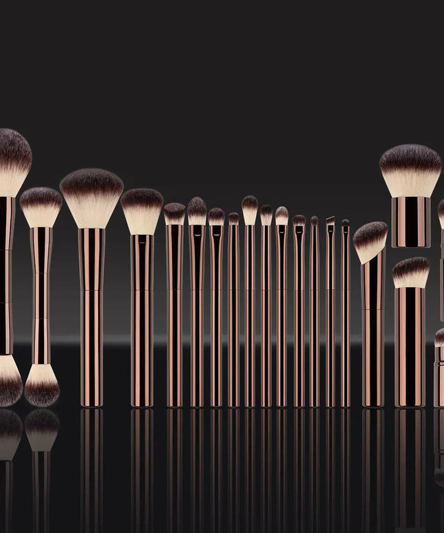 KissICON BROWN KissIcon All-In-One Makeup Brush Set - Precision Face