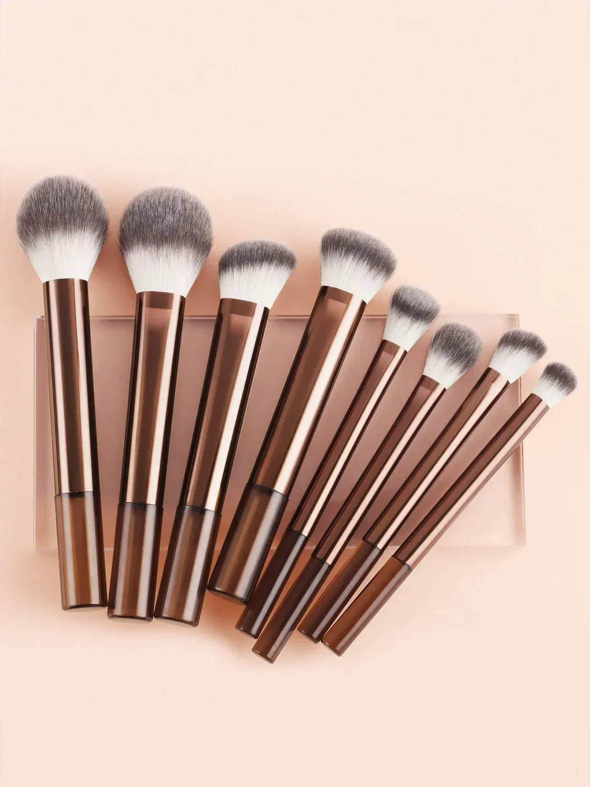 KissICON Brown KissIcon Multifunction Makeup Brush Set - 8 Pc