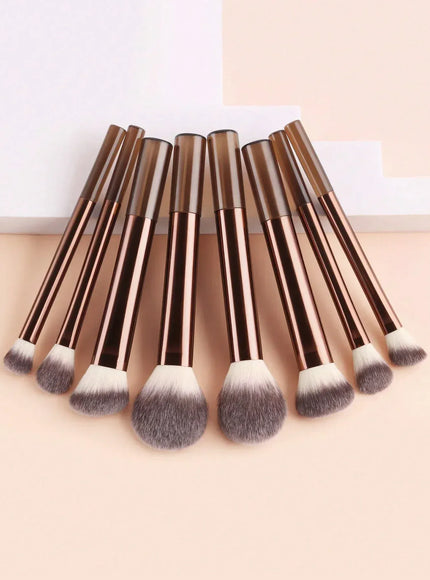 KissICON Brown KissIcon Multifunction Makeup Brush Set - 8 Pc