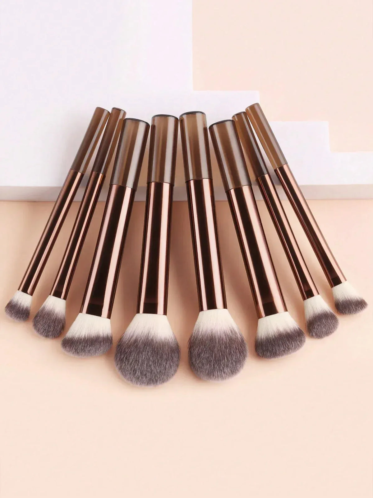 KissICON Brown KissIcon Multifunction Makeup Brush Set - 8 Pc