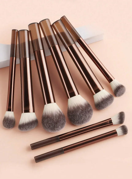 KissICON Brown KissIcon Multifunction Makeup Brush Set - 8 Pc