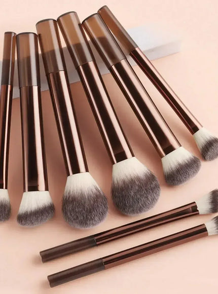 KissICON Brown KissIcon Multifunction Makeup Brush Set - 8 Pc