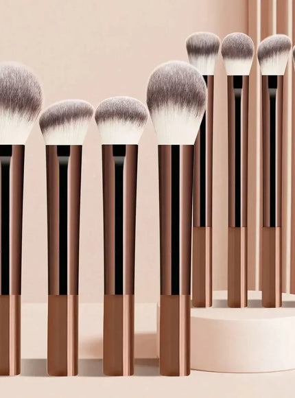 KissICON Brown KissIcon Multifunction Makeup Brush Set - 8 Pc