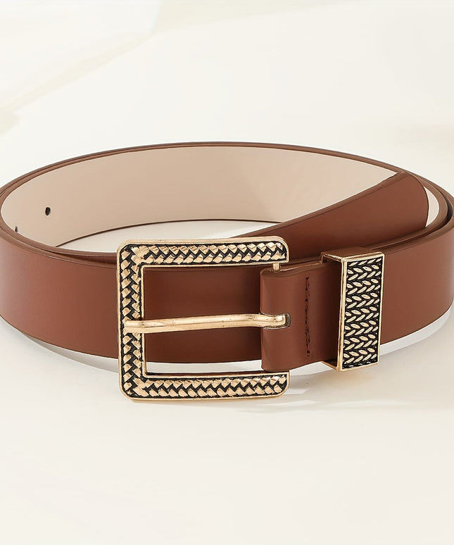 jkthpu-45 【Brown】 / S Handmade Light Luxury Gold Buckle Womens Versatile Fashion Belt