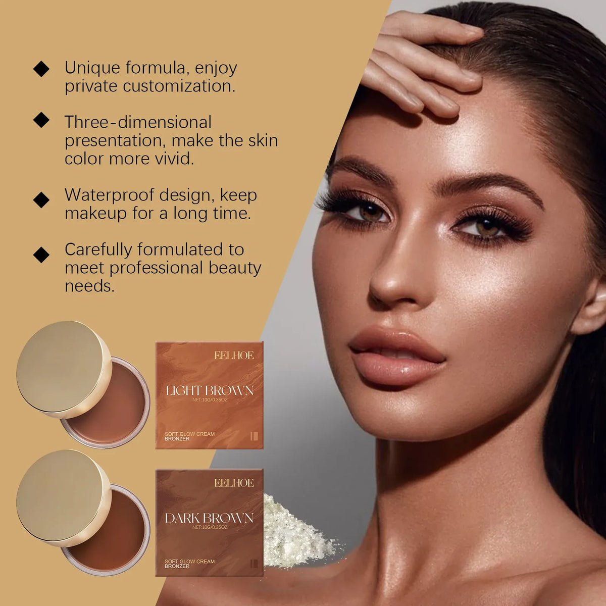 KissICON 💋 Brown Sunless Self Tanning Body Bronzer -