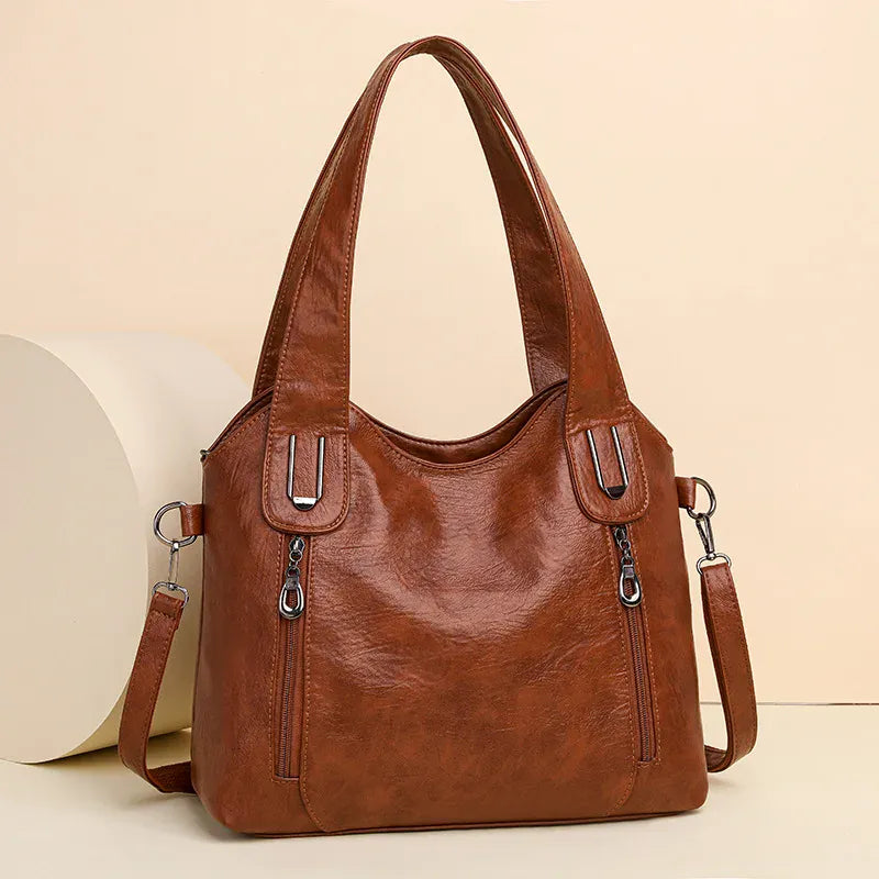 KissICON brown Women's Hundred Large-capacity Tote – Handheld Shoulder
