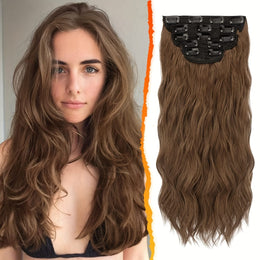 KissICON Brunette / 18inch KissIcon BARSDAR Wavy Hair Extensions - 18in Thick