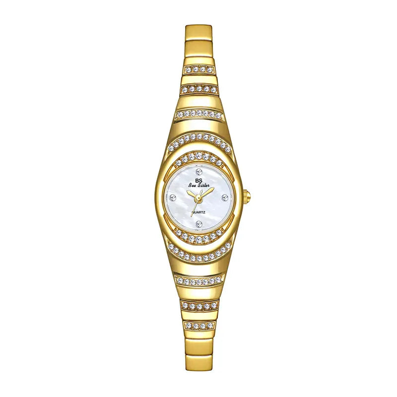 KissICON BS Brand Diamond Snake Bracelet Watch For Women
