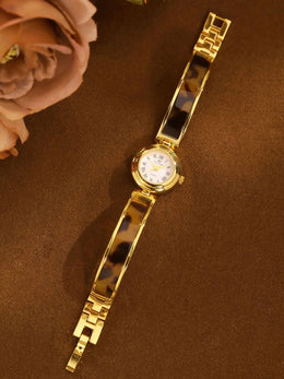 KissICON BS Women Watch Retro Amber Bracelet Quartz Wristwatch