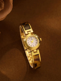 KissICON BS Women Watch Retro Amber Bracelet Quartz Wristwatch