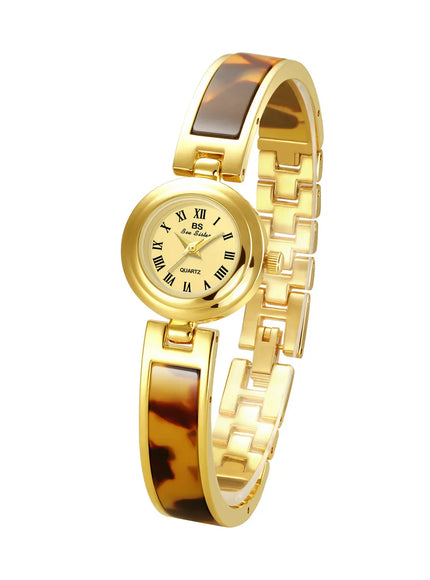 KissICON BS Women Watch Retro Amber Bracelet Quartz Wristwatch