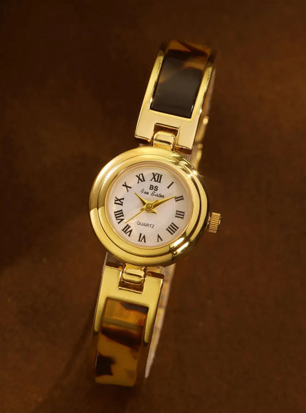 KissICON BS Women Watch Retro Amber Bracelet Quartz Wristwatch