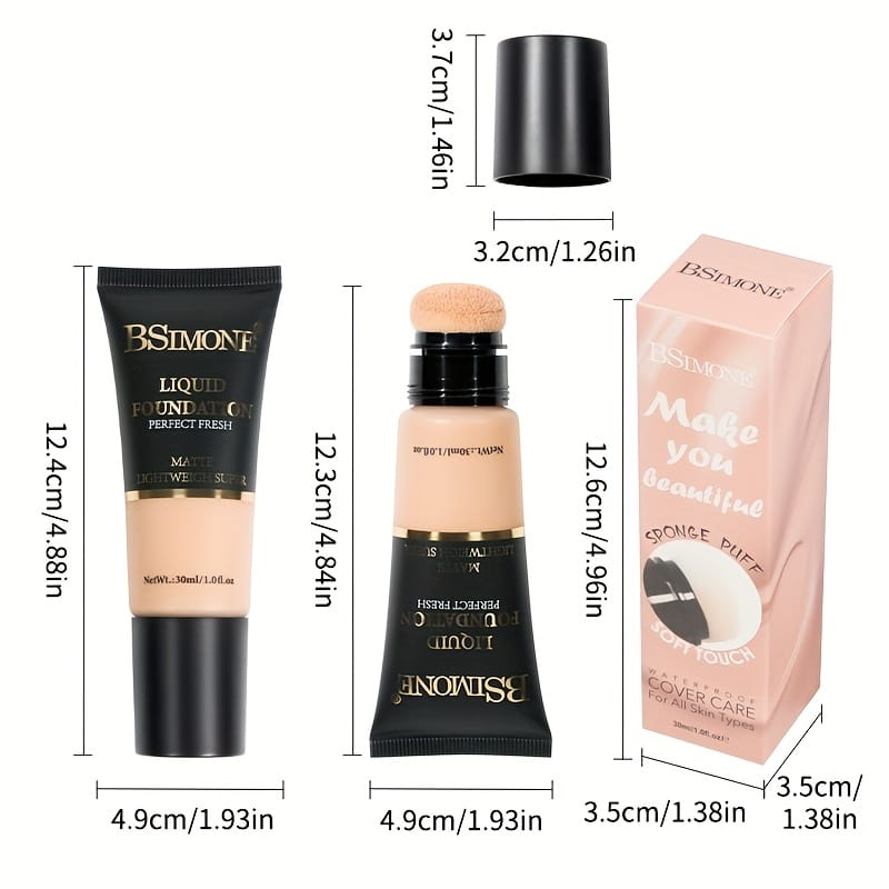 jkthpu-45 Bsimone 6 Color Foundation Set - Long Lasting