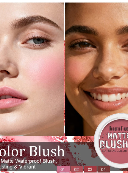 KissICON Buildable 4shade Matte Blush Waterproof Longlasting